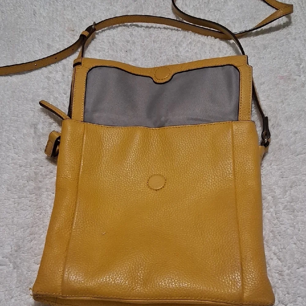 Vince Camuto Yellow Leather Crossbody Bag